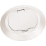 6" Round Non-Metallic Floor Box Cover Kit w/ Flip Lid for New Concrete (White)