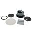 InBox Non-Metallic Floor Box Cover Kit w/ Low-Voltage Divider (Black)