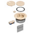 InBox Non-Metallic Floor Box Cover Kit w/ Low-Voltage Divider (Light Almond)