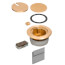 InBox Metallic Floor Box Cover Kit w/ Low-Voltage Divider (Brass)