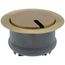 InBox Metallic Recessed Floor Box Cover Kit w/ Low Voltage Divider (Brass)
