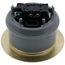 InBox Metallic Recessed Floor Box Cover Kit w/ Low Voltage Divider (Brass)