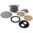 InBox Metallic Recessed Floor Box Cover Kit w/ Low Voltage Divider (Brass)