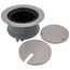 InBox Metallic Recessed Floor Box Cover Kit w/ Low Voltage Divider (Nickel-Plated Brass)