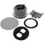 InBox Metallic Recessed Floor Box Cover Kit w/ Low Voltage Divider (Nickel-Plated Brass)