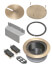 Recessed Floor Box Cover Kit w/ 2 Receptacles for New Concrete (Antique Bronze)