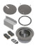 Recessed Floor Box Cover Kit w/ 2 Receptacles for New Concrete (Black)