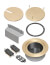 Recessed Floor Box Cover Kit w/ 2 Receptacles for New Concrete (Brass)