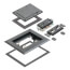 1-Gang Non-Metallic Floor Box Cover Frame Kit (Black)