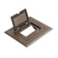 1-Gang Non-Metallic Floor Box Cover Frame Kit (Brown)