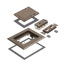 1-Gang Non-Metallic Floor Box Cover Frame Kit (Brown)