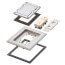 1-Gang Non-Metallic Floor Box Cover Frame Kit (Nickel)