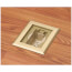 1-Gang Recessed Floor Box Cover Frame Kit for New Concrete (Brass-Plated Zinc)