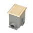 1-Gang Recessed Floor Box Cover Frame Kit for New Concrete (Brass-Plated Zinc)