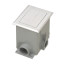 1-Gang Recessed Floor Box Cover Frame Kit for New Concrete (Nickel-Plated Zinc)