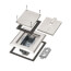 1-Gang Recessed Floor Box Cover Frame Kit for New Concrete (Nickel-Plated Zinc)