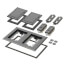 2-Gang Non-Metallic Floor Box Cover Frame Kit (Black)