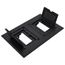 2-Gang Non-Metallic Floor Box Cover Frame Kit (Black)