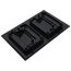2-Gang Non-Metallic Floor Box Cover Frame Kit (Black)