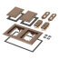 2-Gang Non-Metallic Floor Box Cover Frame Kit (Brown)