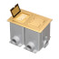 2-Gang Non-Metallic Floor Box Cover Frame Kit (Brass)