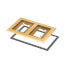 2-Gang Non-Metallic Floor Box Cover Frame Kit (Brass)