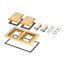 2-Gang Non-Metallic Floor Box Cover Frame Kit (Brass)