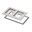 2-Gang Non-Metallic Floor Box Cover Frame Kit (Nickel)