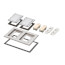 2-Gang Non-Metallic Floor Box Cover Frame Kit (Nickel)