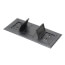 3-Gang Non-Metallic Floor Box Cover Frame Kit (Black)