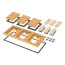 3-Gang Non-Metallic Floor Box Cover Frame Kit (Caramel)