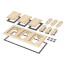 3-Gang Non-Metallic Floor Box Cover Frame Kit (Light Almond)