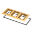 3-Gang Non-Metallic Floor Box Cover Frame Kit (Brass)