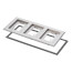 3-Gang Non-Metallic Floor Box Cover Frame Kit (Nickel)