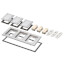 3-Gang Non-Metallic Floor Box Cover Frame Kit (Nickel)