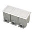 3-Gang Recessed Floor Box Cover Frame Kit for New Concrete (Nickel-Plated Zinc)
