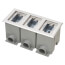 3-Gang Recessed Floor Box Cover Frame Kit for New Concrete (Nickel-Plated Zinc)