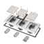 3-Gang Recessed Floor Box Cover Frame Kit for New Concrete (Nickel-Plated Zinc)