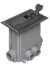 Non-Metallic Floor Box w/ 2 Flip Lids for New Concrete Pours (Black)