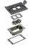 Trim Kit w/ 2 Flip Lids for New Concrete Floor Boxes (Black)
