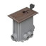 Non-Metallic Floor Box w/ 2 Flip Lids for New Concrete Pours (Brown)