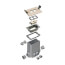 Non-Metallic Floor Box w/ 2 Flip Lids for New Concrete Pours (Light Almond)