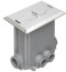 Non-Metallic Floor Box w/ 2 Flip Lids for New Concrete Pours (Nickel-Plated Brass)