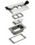 Trim Kit w/ 2 Flip Lids for New Concrete Floor Boxes (Nickel)