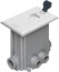 Non-Metallic Floor Box w/ 2 Flip Lids for New Concrete Pours (White)