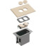 Non-Metallic Floor Box w/ Non-Metallic Cover for Existing Floors (Light Almond)