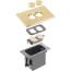 Non-Metallic Floor Box w/ Metallic Cover for Existing Floors (Brass)