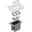 Non-Metallic Floor Box w/ Non-Metallic Cover for Existing Floors (White)