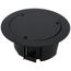 InBox Floor Box Kit w/ Recessed Wiring Device & Two Low Voltage Openings for Existing Floors (Black)