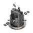 InBox Floor Box Kit w/ Recessed Wiring Device for Existing Floors (Nickel-Plated)